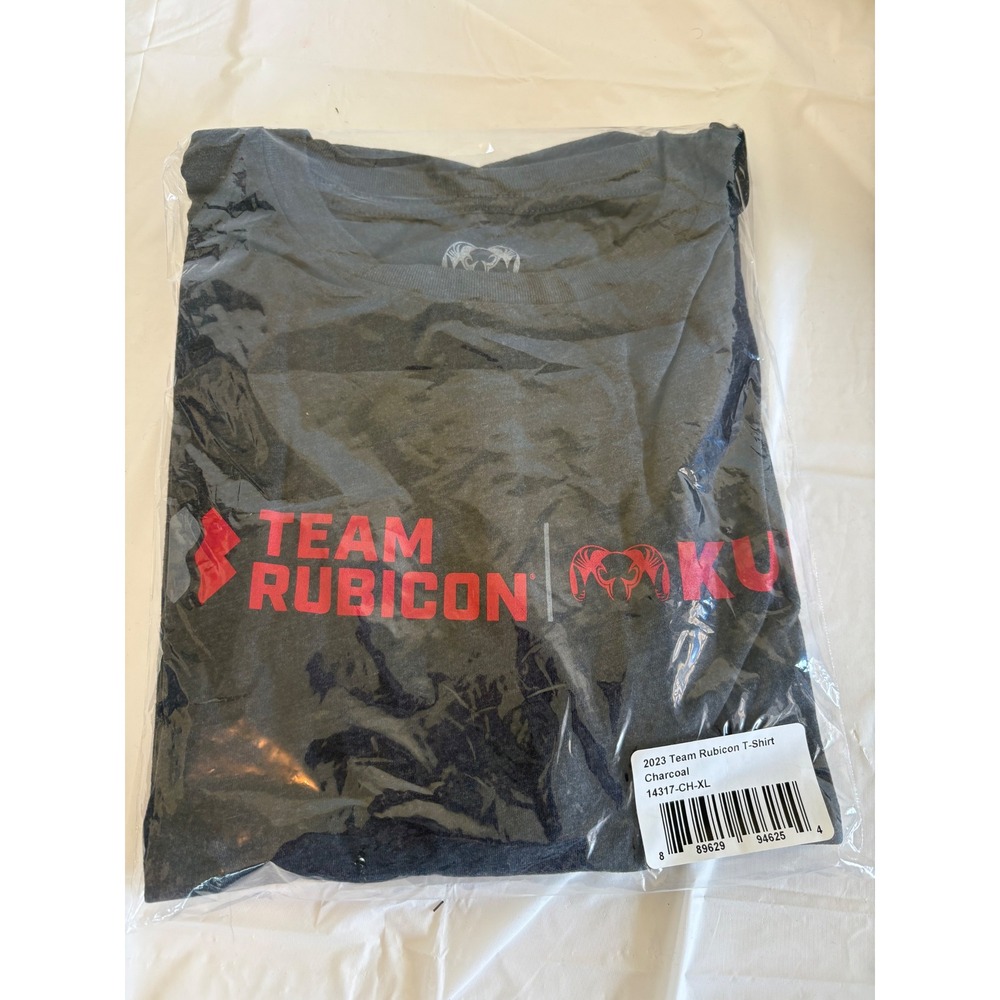 KUIU Team Rubicon T-Shirt Mens XL Charcoal Gray Graphic Tee 14317-CH-XL NEW
